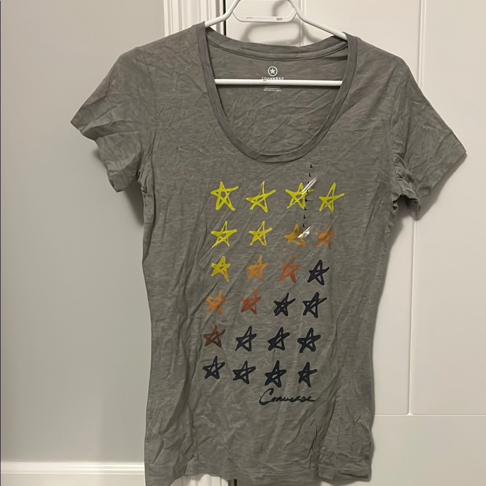 Converse Gray Star Print Women's Top